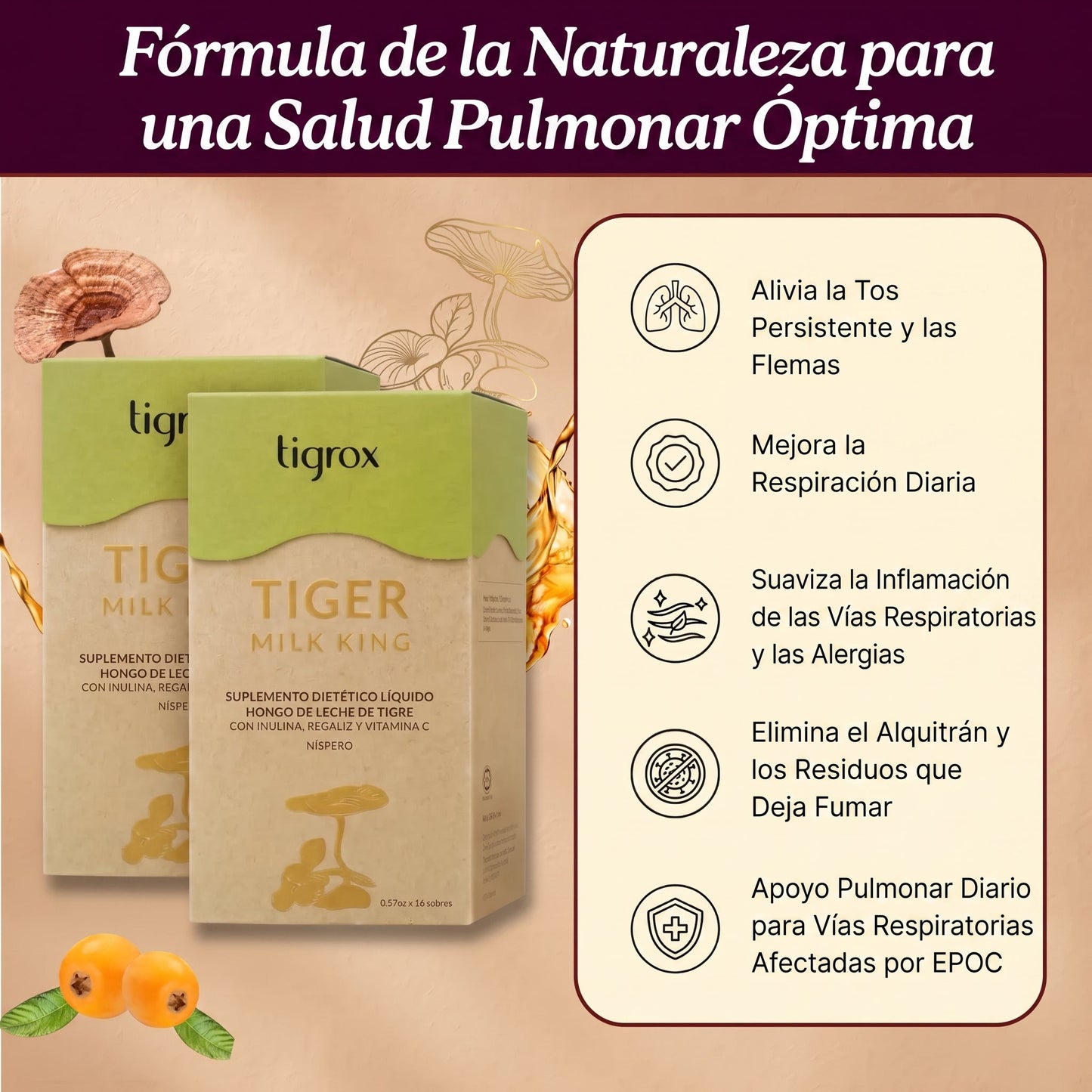 Tiger Milk - La única seta del mundo que mejora tus pulmones